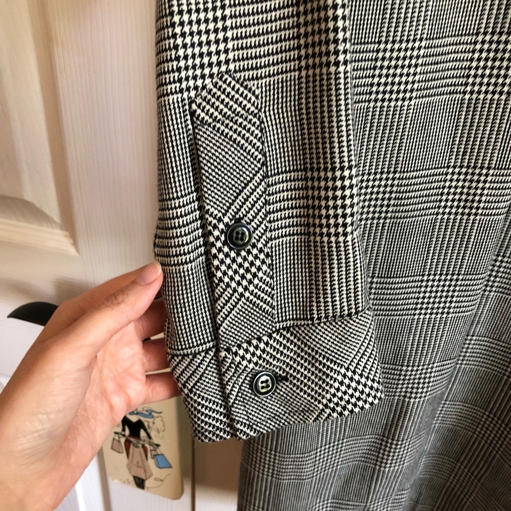 Liz Claiborne glen plaid vintage dress - Picture 3 of 6